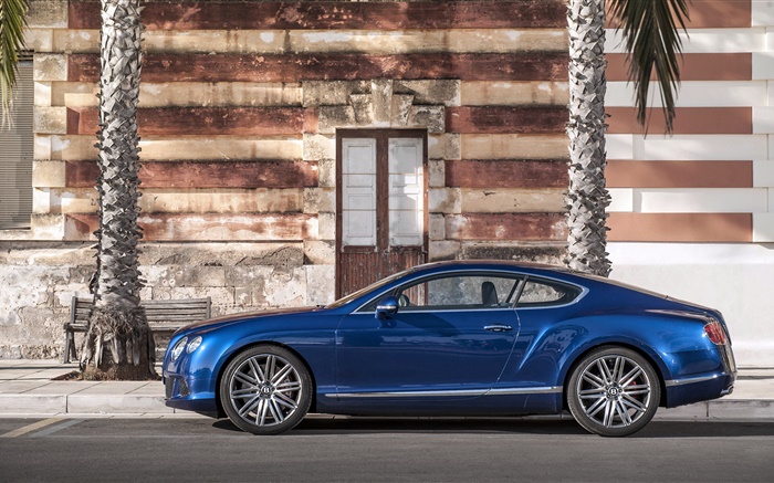 Bentley Continental GT blue car Wallpapers Pictures Photos Images