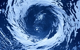 Blue water whirlpool close-up HD wallpaper