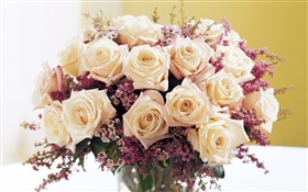 Bouquet of rose flowers HD wallpaper