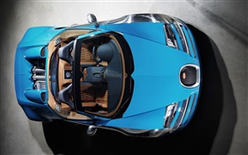 Bugatti Veyron 16.4 supercar top view HD wallpaper