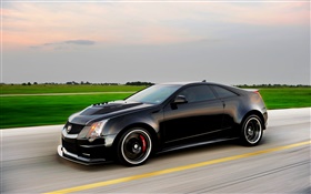Cadillac CTS-V black car speed HD wallpaper