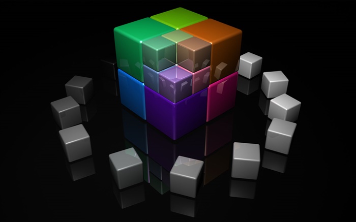 Colorful 3D cube Wallpapers Pictures Photos Images