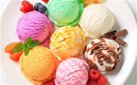 Colorful ice cream, dessert