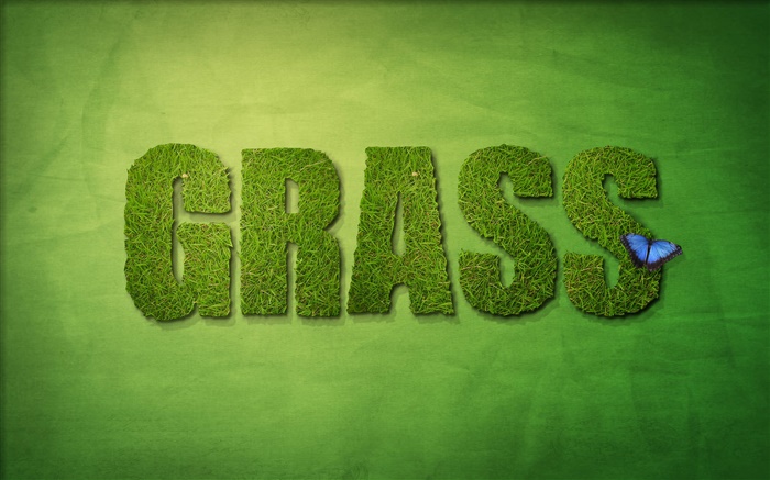 Creative design, green grass Wallpapers Pictures Photos Images