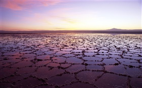 Dead sea, beautiful dusk scenery HD wallpaper