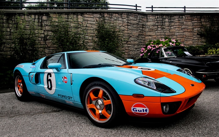 Ford GT40 blue supercar Wallpapers Pictures Photos Images