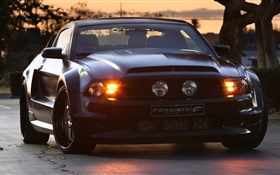Ford Mustang GT Forgiato black car HD wallpaper