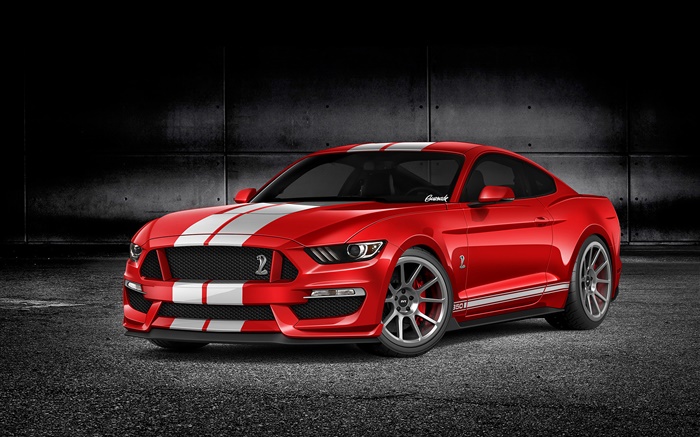Ford Mustang GT350 red car Wallpapers Pictures Photos Images