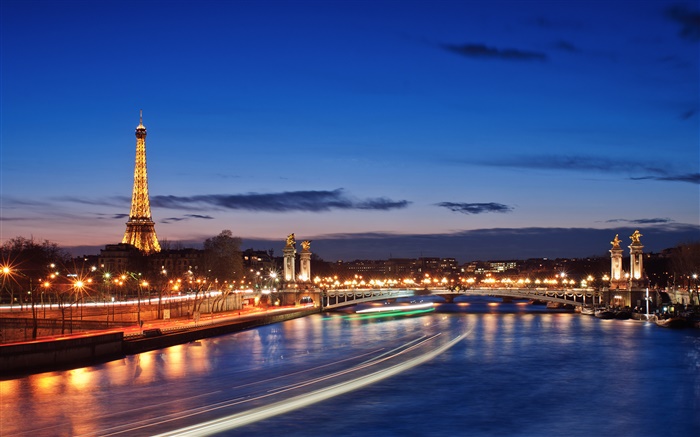 French, Paris, city night, lights, beautiful scenery Wallpapers Pictures Photos Images