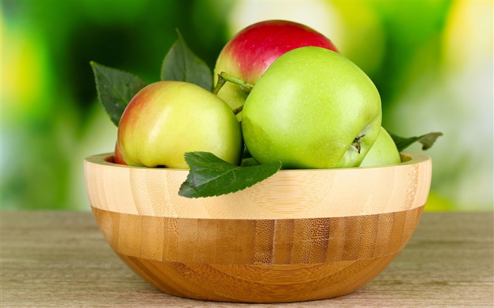Fresh fruit, green and red apples Wallpapers Pictures Photos Images