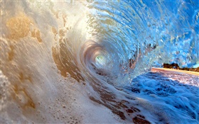 Hawaii, waves, water tunnel