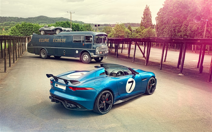 Jaguar Project 7 Concept blue car Wallpapers Pictures Photos Images