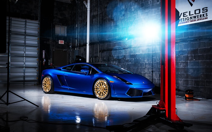 Lamborghini Gallardo blue color supercar Wallpapers Pictures Photos Images