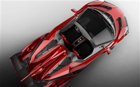 Lamborghini Veneno Roadster red supercar top view