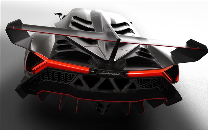 Lamborghini Veneno supercar rear view Wallpapers Pictures Photos Images