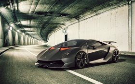 Lamborghini black supercar