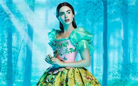 Lily Collins, Snow White HD wallpaper