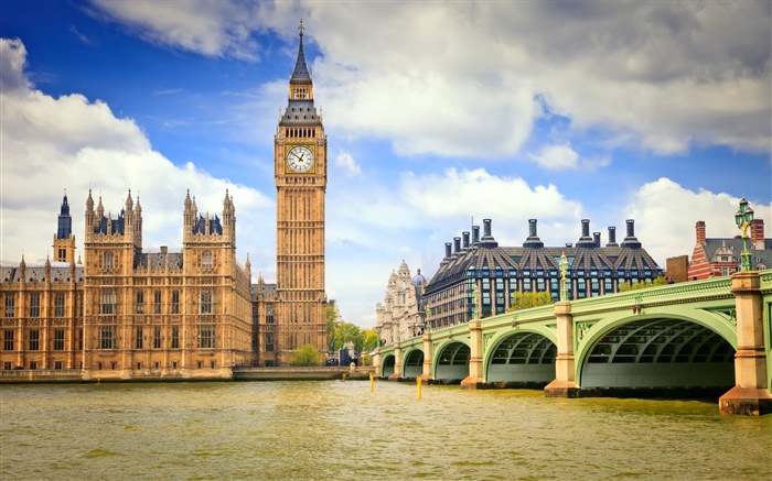 London, England, city, bridge, river, Big ben Wallpapers Pictures Photos Images