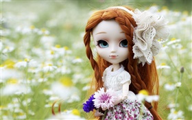 Red hair girl, toy, doll HD wallpaper