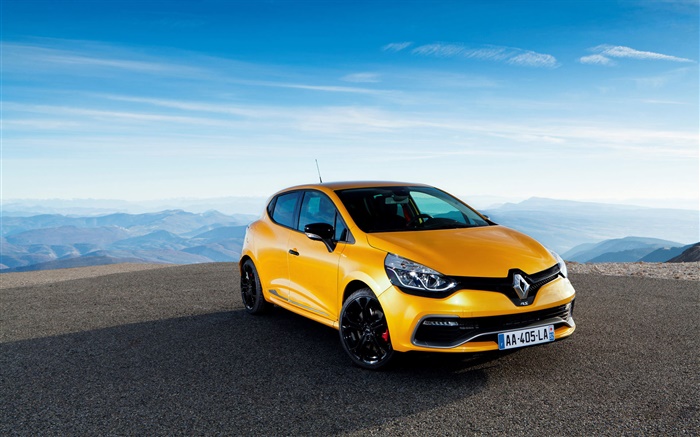 Renault Clio RS 200 yellow car Wallpapers Pictures Photos Images