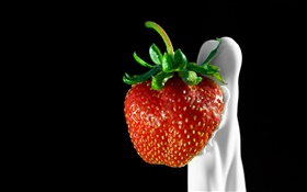 Strawberry and milk splash HD wallpaper