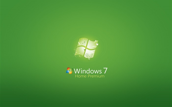 Windows 7 Home Premium, green background Wallpapers Pictures Photos Images