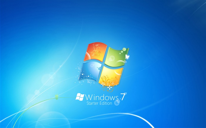 Windows 7 Starter Edition, blue background Wallpapers Pictures Photos Images