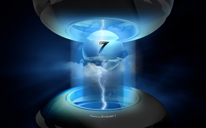 Windows 7, high-tech, lightning Wallpapers Pictures Photos Images