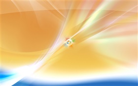 Windows logo, abstract background, orange and blue