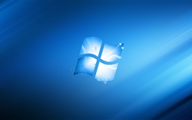 Windows logo, blue style background HD wallpaper
