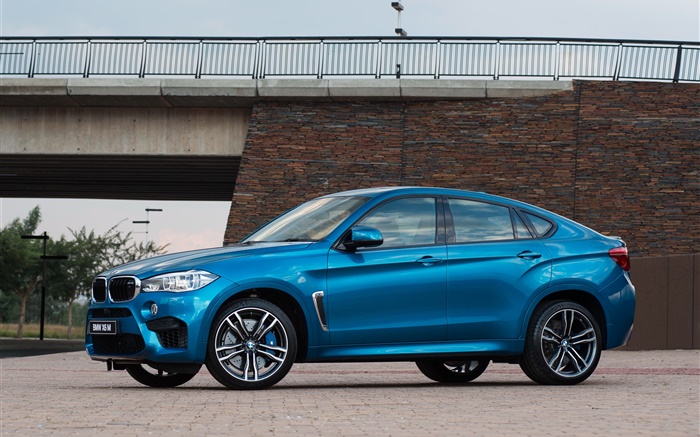 2015 BMW X6M ZA-spec F16 blue SUV car Wallpapers Pictures Photos Images