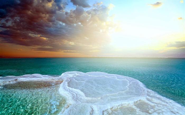 Dead sea, beautiful sunset, salt sea Wallpapers Pictures Photos Images