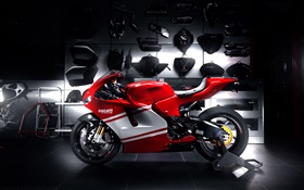 Ducati red motorcycle