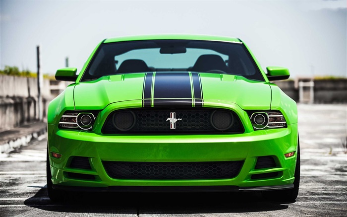Green Ford mustang car Wallpapers Pictures Photos Images