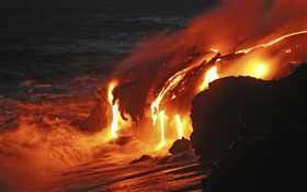 Kilauea lava flow, Hawaii HD wallpaper