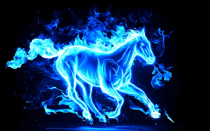 Blue abstract horse Wallpapers Pictures Photos Images
