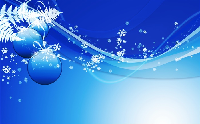 Christmas theme pictures, balls, blue style Wallpapers Pictures Photos Images