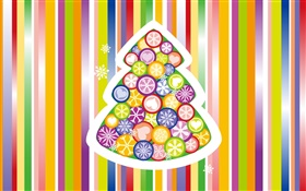 Christmas trees, colorful background, creative design