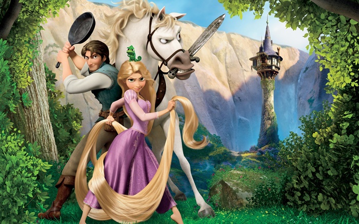 Tangled, Disney movie, horse, princess Wallpapers Pictures Photos Images