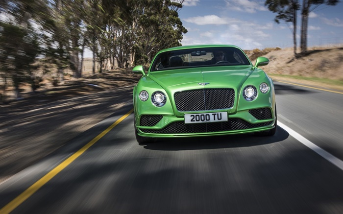 2015 Bentley Continental GT supercar speed, green Wallpapers Pictures Photos Images