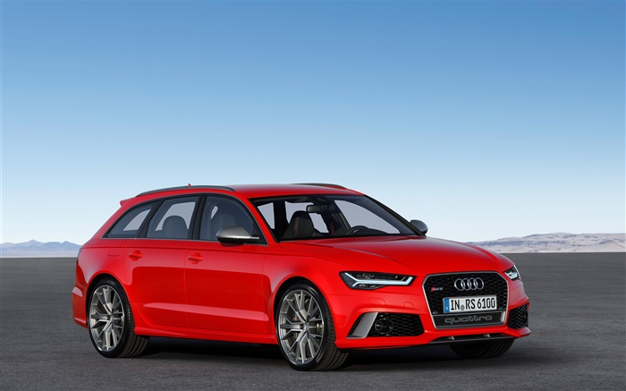 Audi RS 6 red color car Wallpapers Pictures Photos Images