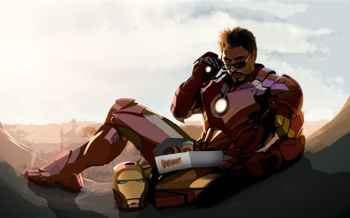 Iron Man, Tony Stark, Robert Downey Jr, art drawing Wallpapers Pictures Photos Images