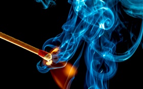 Matches, fire, smoke