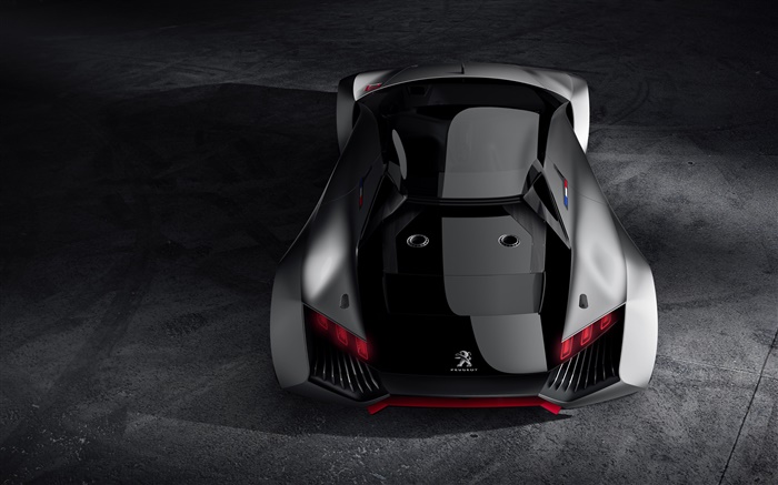 Peugeot Vision Gran Turismo concept supercar rear view Wallpapers Pictures Photos Images