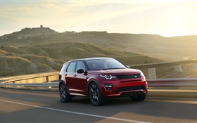 2015 Range Rover red SUV car speed HD wallpaper