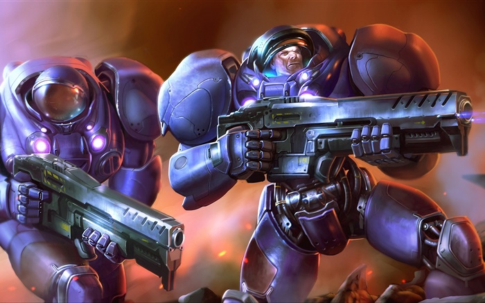 Starcraft, PC game, troops, armor, weapons Wallpapers Pictures Photos Images