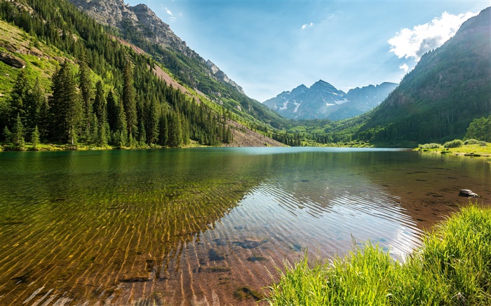 USA, Colorado, nature landscape, mountains, forest, lake, trees Wallpapers Pictures Photos Images