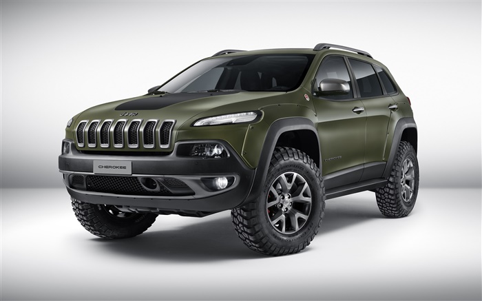 2015 Jeep Cherokee concept green color car Wallpapers Pictures Photos Images