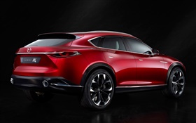 2015 Mazda Koeru red concept car rear view HD wallpaper