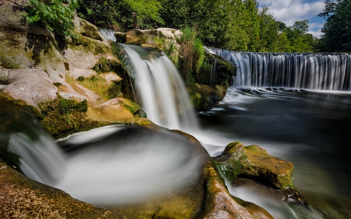 Affenschlucht, Winterthur, Zurich, Switzerland, river, trees, waterfalls Wallpapers Pictures Photos Images